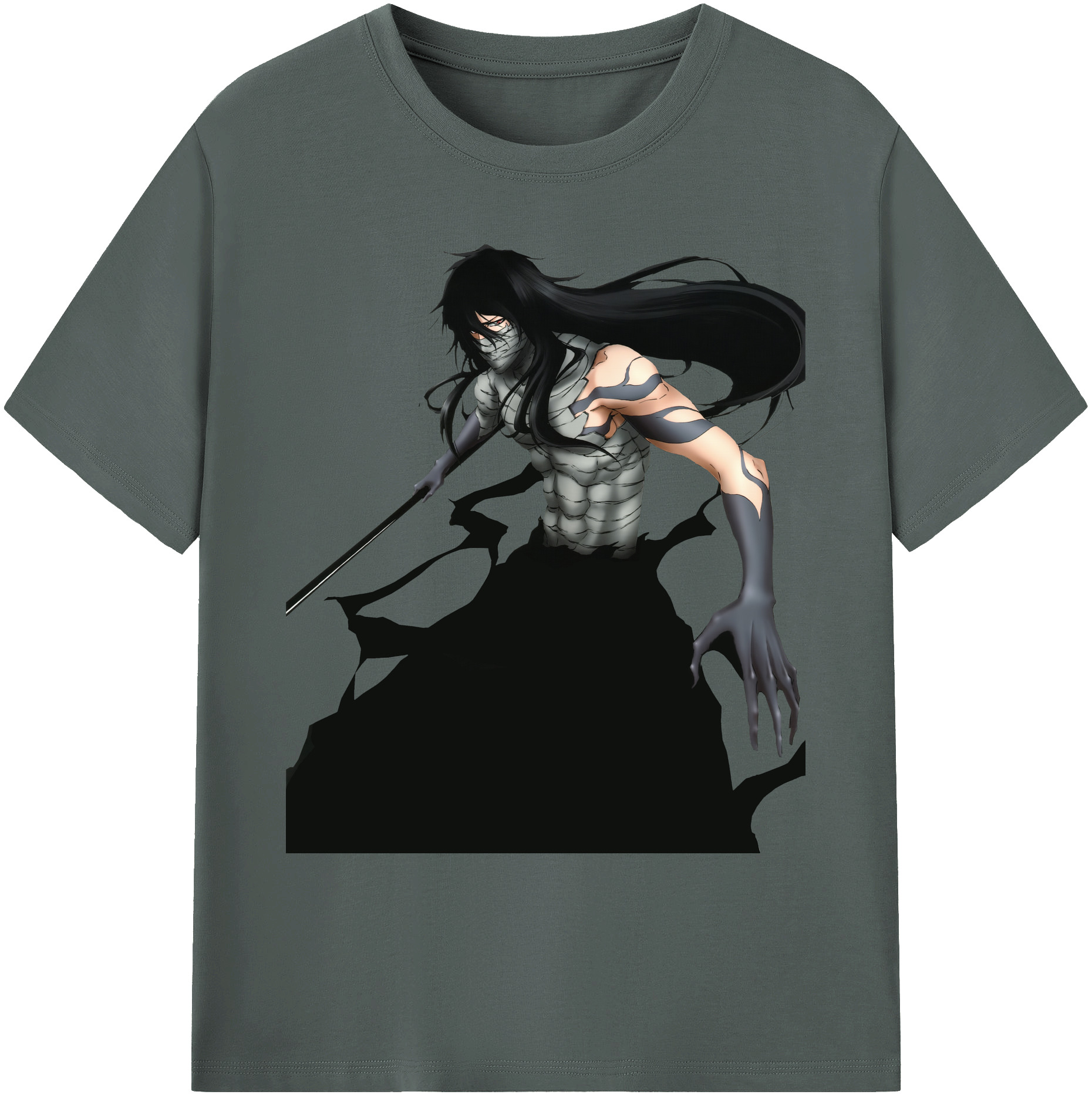 （画像用） ブリーチ 黒崎一護（くろさき いちご）BLEACH Kurosaki Ichigo 綿100％ メンズ半袖Tシャツ｜肌触りやわらか＆通気性